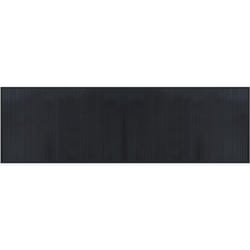 Tapis rectangulaire noir 60x200 cm bambou Vidaxl