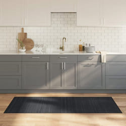 vidaXL Tapis rectangulaire gris 80x200 cm bambou