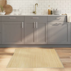 Tapis carré naturel clair 100x100 cm bambou Vidaxl