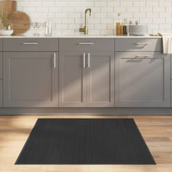 Vidaxl - Tapis carré gris 100x100 cm bambou