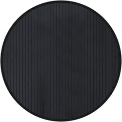 Vidaxl - Tapis rond noir 60 cm bambou