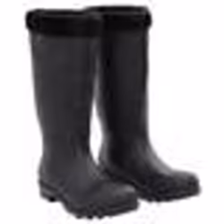 vidaXL Bottes de pluie avec chaussettes amovibles noir taille 42 PVC