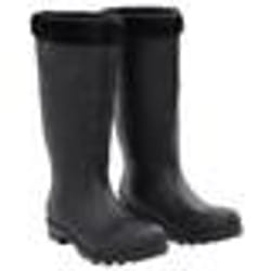 vidaXL Bottes de pluie avec chaussettes amovibles noir taille 43 PVC