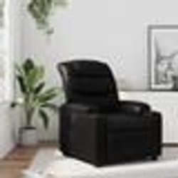vidaXL Fauteuil inclinable Noir Similicuir