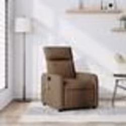 vidaXL Fauteuil de massage inclinable Marron Tissu