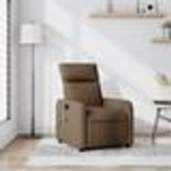 vidaXL Fauteuil de massage inclinable Marron Tissu
