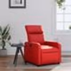 vidaXL Fauteuil inclinable Rouge Similicuir