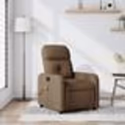vidaXL Fauteuil de massage inclinable Marron Tissu
