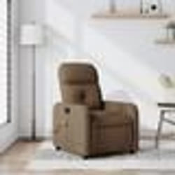 vidaXL Fauteuil de massage inclinable Marron Tissu
