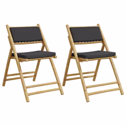 VidaXL 365873, Terrace, Siège rembourré, Bambou, Gris, 110 kg, 590 mm