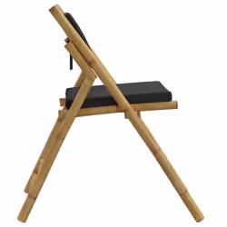 VidaXL 365873 chaise d'extérieur Terrace Siège rembourré Bambou Gris - Vue supplémentaire 6