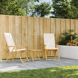 VidaXL 365875 chaise d'extérieur Terrace Siège rembourré Bambou Crème, Blanc
