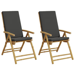 VidaXL 365876 chaise d'extérieur Terrace Siège rembourré Bambou Gris