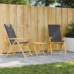 VidaXL 365876 chaise d'extérieur Terrace Siège rembourré Bambou Gris