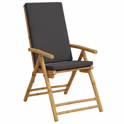 VidaXL 365876 chaise d'extérieur Terrace Siège rembourré Bambou Gris - Vue supplémentaire 4