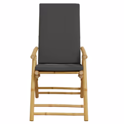 VidaXL 365876 chaise d'extérieur Terrace Siège rembourré Bambou Gris - Vue supplémentaire 5