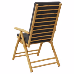 VidaXL 365876 chaise d'extérieur Terrace Siège rembourré Bambou Gris - Vue supplémentaire 7
