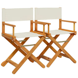 VidaXL 365835 chaise d'extérieur Terrace Siège rembourré Bois d'acacia, Polyester Crème, Blanc