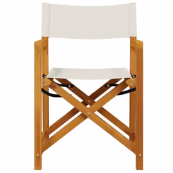 VidaXL 365837 chaise d'extérieur Terrace Siège rembourré Bois d'acacia, Polyester Crème, Blanc