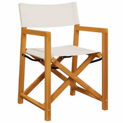 VidaXL 365837 chaise d'extérieur Terrace Siège rembourré Bois d'acacia, Polyester Crème, Blanc - Vue supplémentaire 4