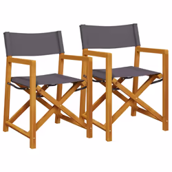 VidaXL 365838, Terrace, Siège rembourré, Bois d'acacia, Polyester, Gris, 46 cm