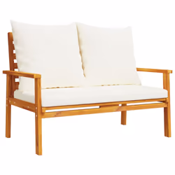 VidaXL 366375 banc de jardin Bois d'acacia, Tissu, Polyester