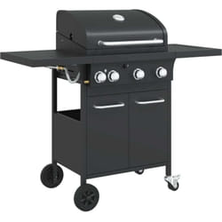 Vidaxl - Barbecue gril à gaz avec 4 brûleurs noir acier enduit de poudre