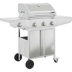 Vidaxl - Barbecue gril à gaz avec 4 brûleurs argenté acier inoxydable