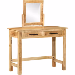 Cette table de coiffeuse, en bois massif de manguier, est un meuble polyvalent qui apporte un charme rustique à n'importe que ...