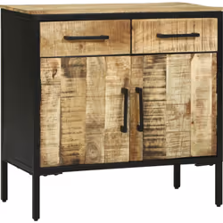 Ce buffet mixe pratique et style industriel, c'est un super ajout pour votre salle à manger, salon ou couloir. Fabriqué en bo ...