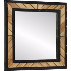 Ce miroir mural réunit style et praticité, étant à la fois utile et un élément décoratif. Fabriqué en bois naturel et en verr ...