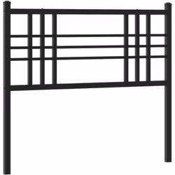 vidaXL Tête de lit métal noir 90 cm