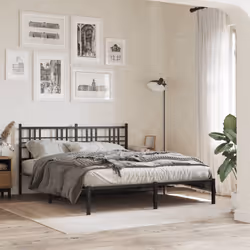 VidaXL 376359 tête de lit et pied de lit Noir