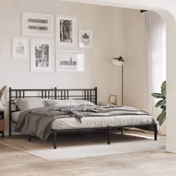 VidaXL 376360 tête de lit et pied de lit Noir