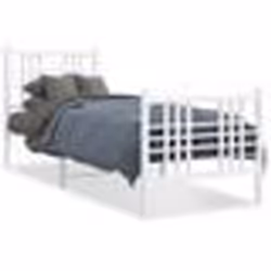 vidaXL Cadre de lit métal sans matelas avec pied de lit blanc 80x200cm - 80 x 200 cm
