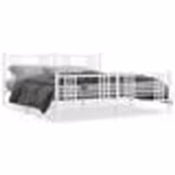 vidaXL Cadre de lit métal sans matelas et pied de lit blanc 200x200 cm - 200 x 200 cm