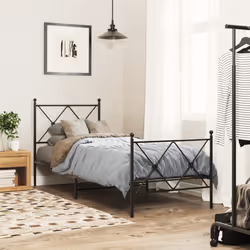 VidaXL 376530 tête de lit et pied de lit Noir