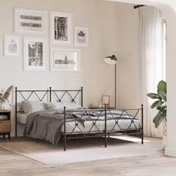 VidaXL 376534 tête de lit et pied de lit Noir