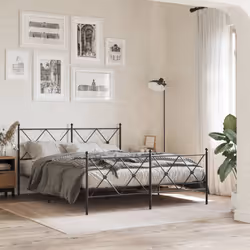 VidaXL 376539 tête de lit et pied de lit Noir