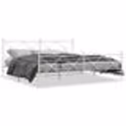 vidaXL Cadre de lit métal sans matelas et pied de lit blanc 200x200 cm - 200 x 200 cm