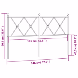 VidaXL 376586 tête de lit et pied de lit Blanc - Vue supplémentaire 6