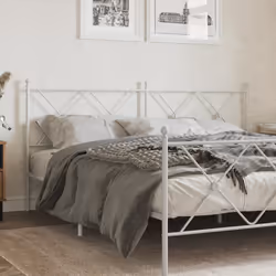 VidaXL 376588 tête de lit et pied de lit Blanc