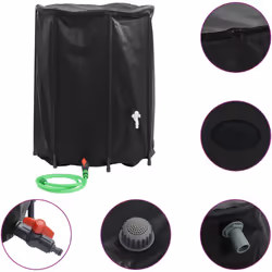 Le réservoir d'eau de pluie pliable capte l'eau de pluie sans effort et la conserve dans le réservoir pour une utilisation ul ...