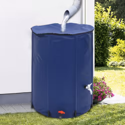 Le réservoir d'eau de pluie pliable capte l'eau de pluie sans effort et la conserve dans le réservoir pour une utilisation ul ...