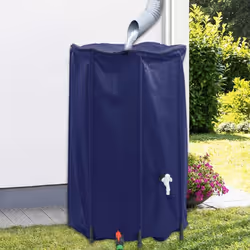 Le réservoir d'eau de pluie pliable capte l'eau de pluie sans effort et la conserve dans le réservoir pour une utilisation ul ...