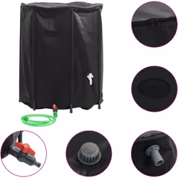 Le réservoir d'eau de pluie pliable capte l'eau de pluie sans effort et la conserve dans le réservoir pour une utilisation ul ...