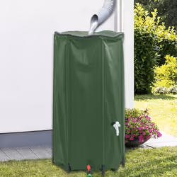 Le réservoir d'eau de pluie pliable capte l'eau de pluie sans effort et la conserve dans le réservoir pour une utilisation ul ...