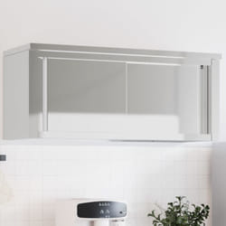 Armoire murale de cuisine avec portes coulissantes inox Vidaxl