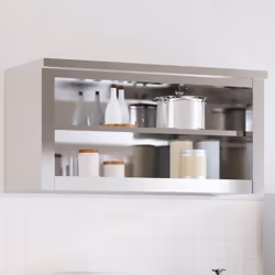 Cette armoire murale de cuisine est parfaite pour le stockage des aliments et est idéale pour un bar de cuisine, un restauran ...