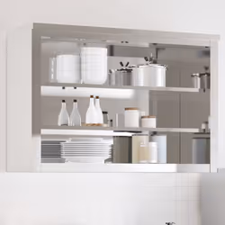 vidaXL Armoire murale de cuisine avec étagères acier inoxydable